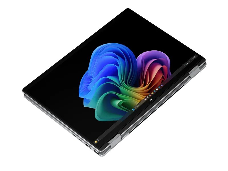 25C1_OmniBook X Flip_14_Meteor Silver_T_IR Cam_nonSD_nonFPR_Copilot Taskbar_Core Set_Tablet_WhiteBG_3319768.webp