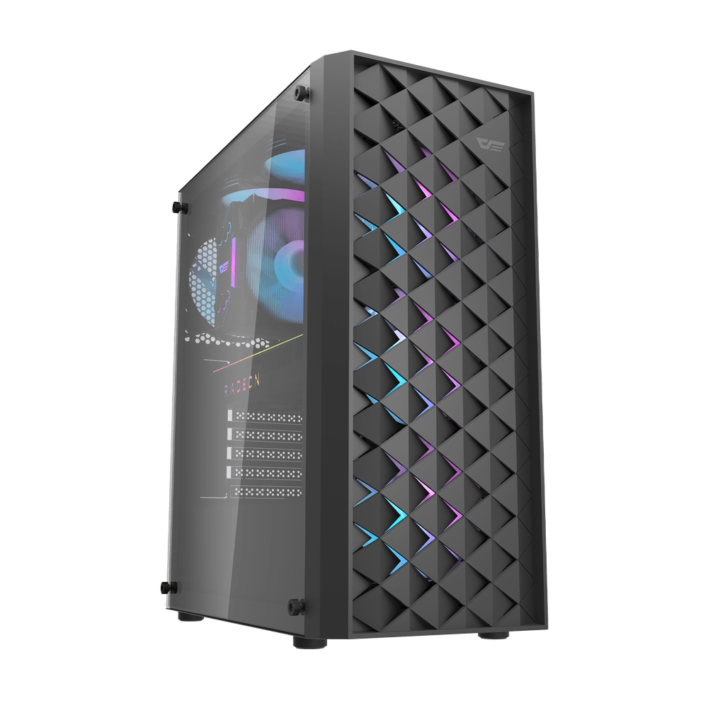 CASE DARKFLASH DK351 ATX GAMING WITH 6 ARGB FAN \ BLACK