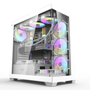 CASE DARKFLASH DS900G CURVED PANORAMIC GLASS ATX WITH 7 ARGB FAN \WHITE \ DS900G7FW