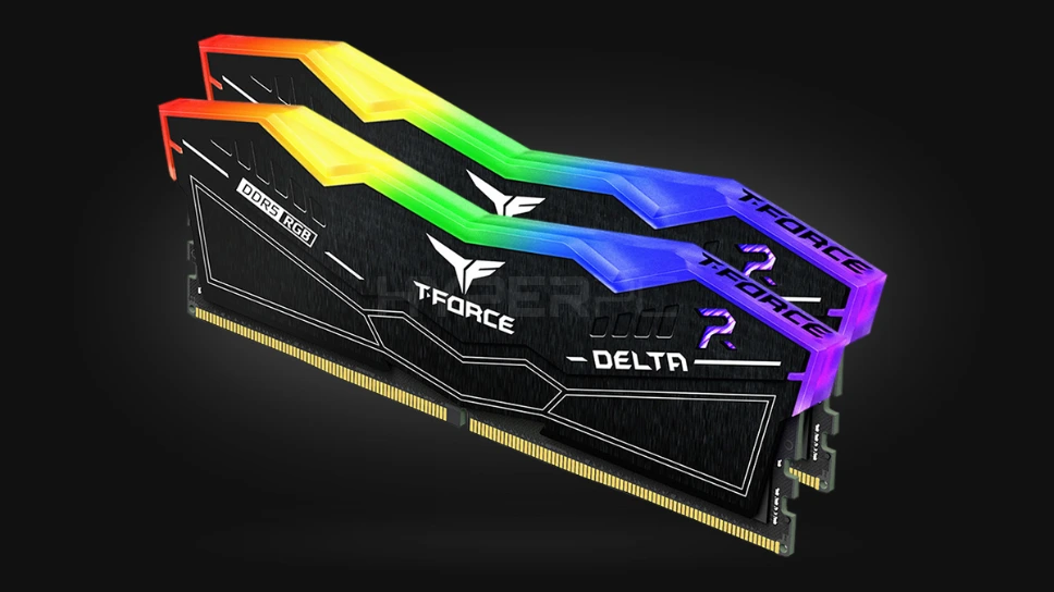 RAM TEAMGROUP T-FORCE DELTA RGB 32GB (2X16) 6000 DDR5 \ BLACK \ FF3D532G6000HC38ADC01