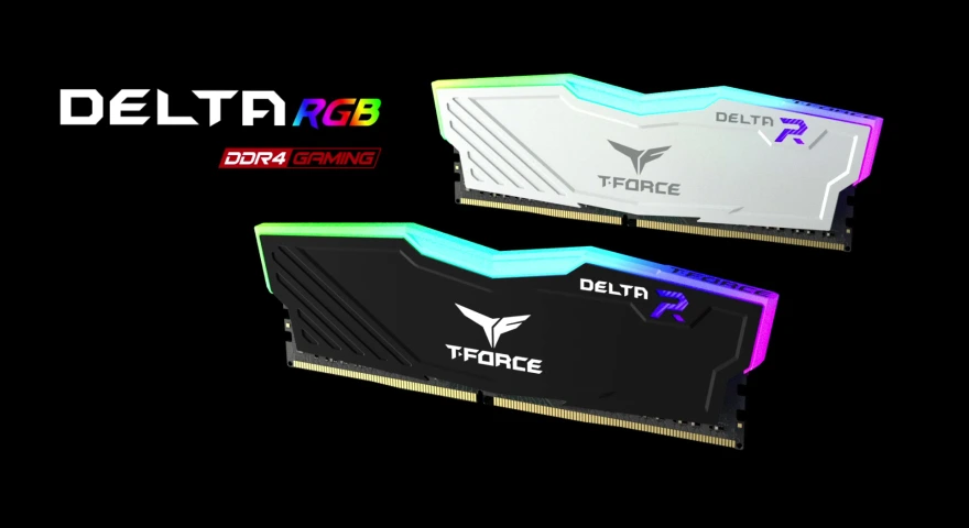 RAM TEAMGROUP T-FORCE DELTA RGB 16GB (2X8) 3600 DDR4 \ BLACK \ TF4D416G3600HC18JGDC01