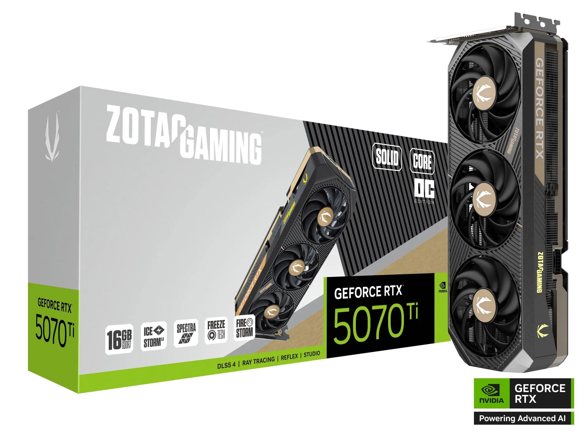 V-CARD ZOTAC RTX5070TI SOLID CORE OC 16GB GDDR7 \ ZT-B50710J2-10P 