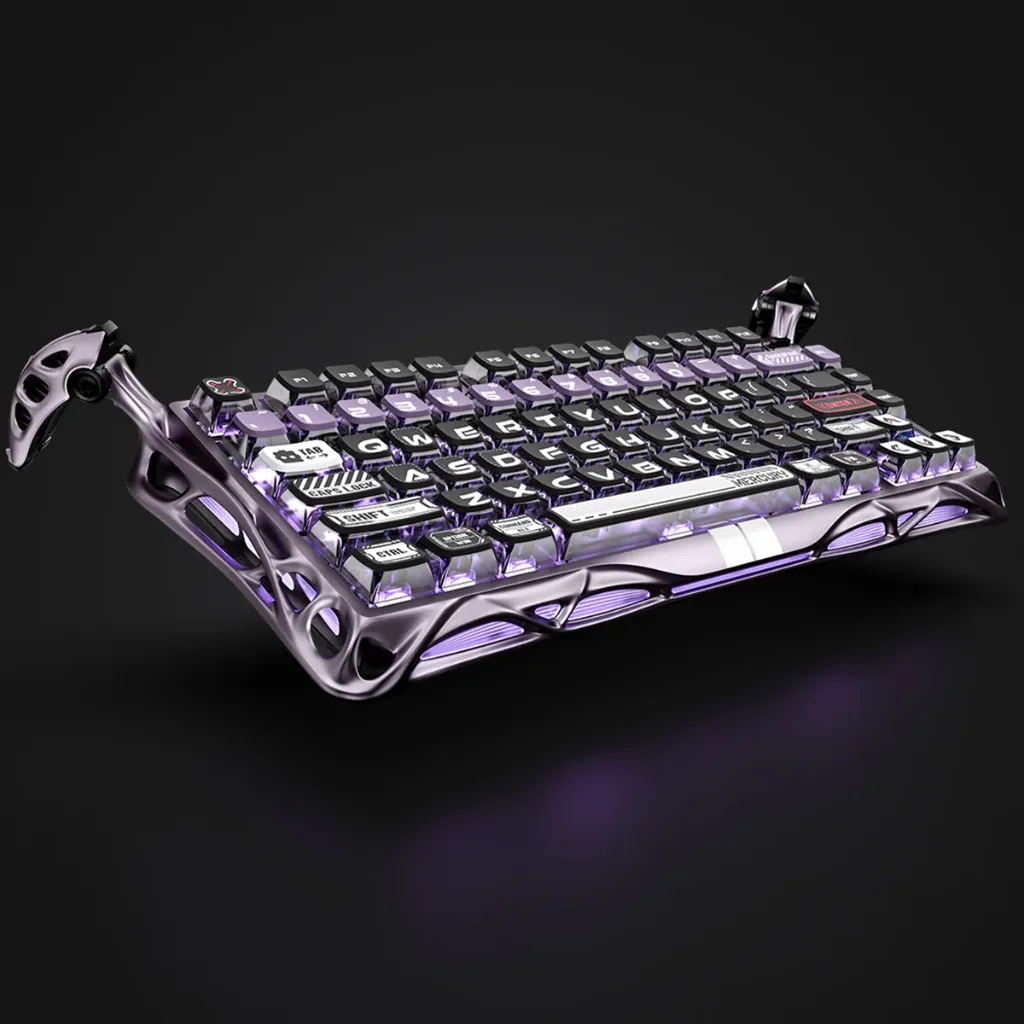 GravaStar Mercury V75 Pro Wireless Mechanical Gaming Keyboard Iron Purple 