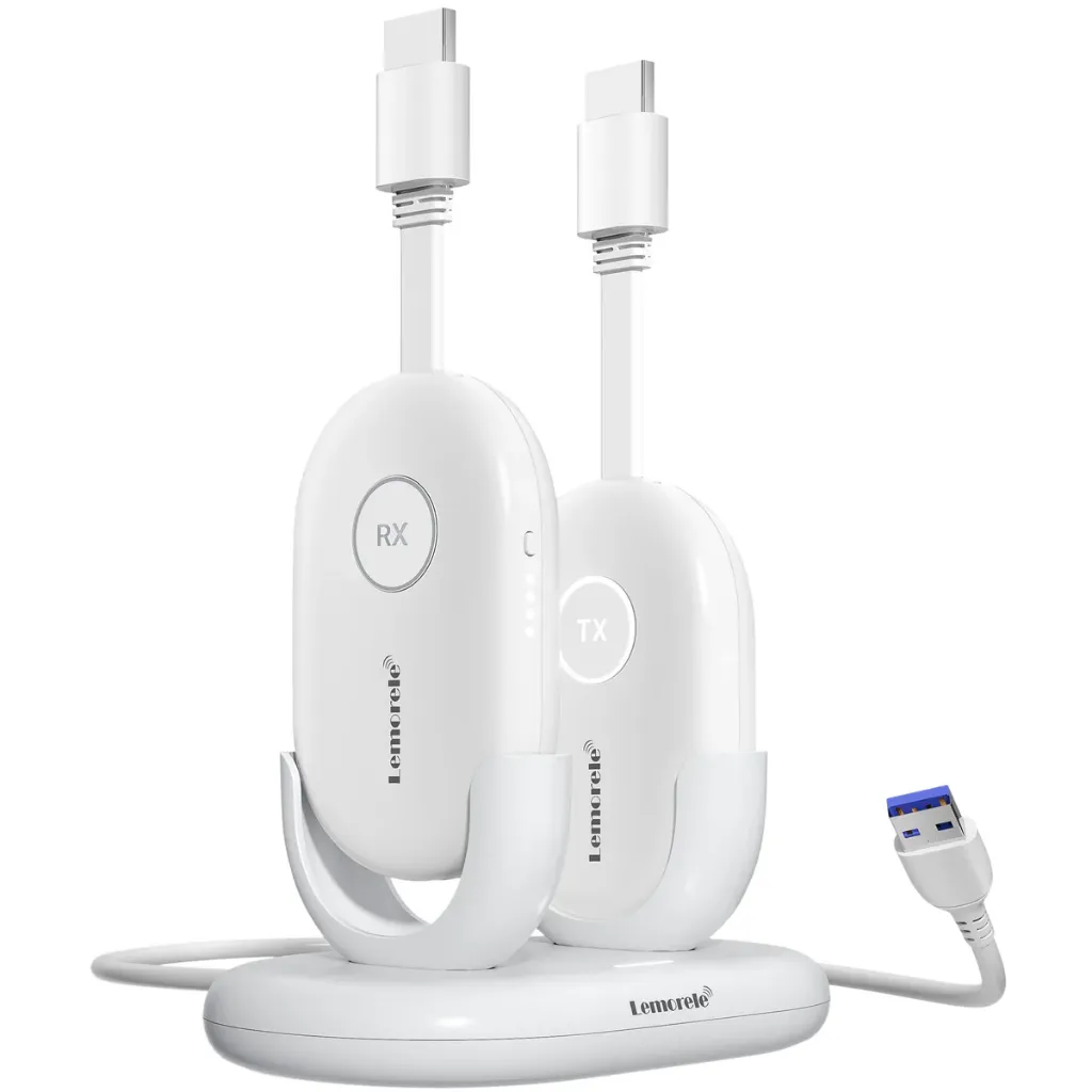 Lemorele G500 HDMI Wireless Transmitter with Rechargeable Battery 